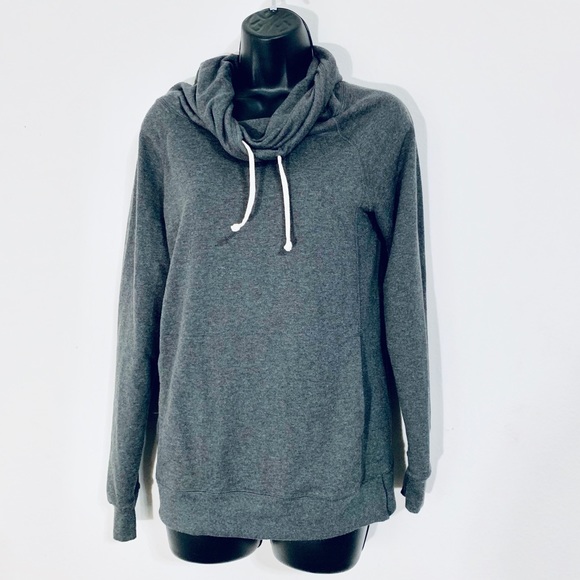 ✨Champion French Terry Funnel Cowl Neck Top Sweater✨ Size Small Granite Heather - Picture 2 of 7